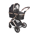 Passeggino GLORY 2in1+ADAPTERS con cesta per neonato BLACK Diamond